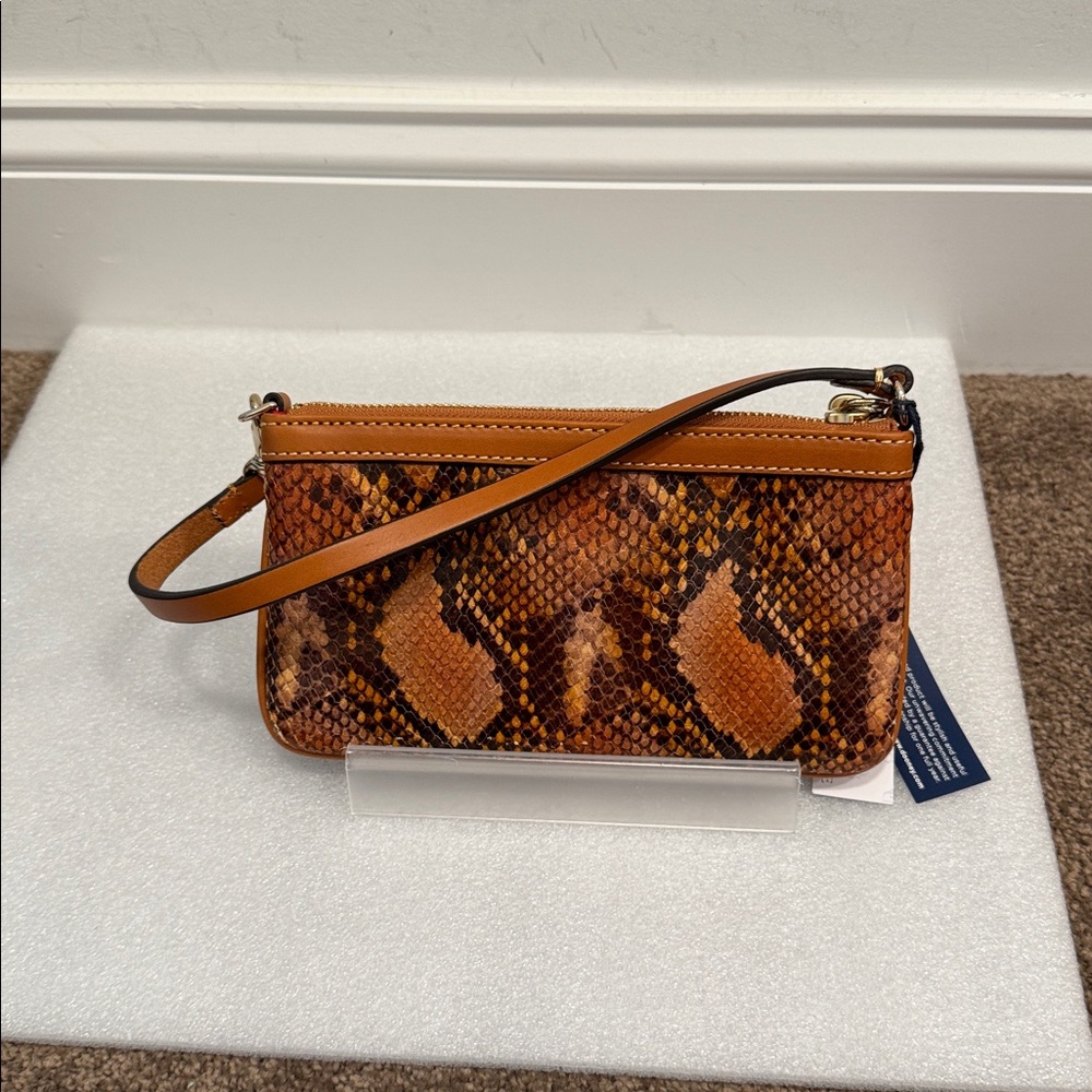 Dooney & Bourke python embossed wristlet wallet N… - image 2